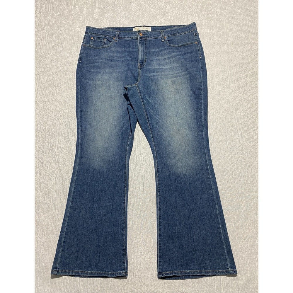 Signature Levi Strauss Gold Totally Shaping Bootcut Jeans Womens 22 S Whiskers